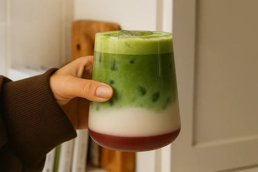 Blueberry matcha latte recipe